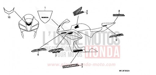 MARQUE/RAYURE (3) CBR600RR8 de 2008